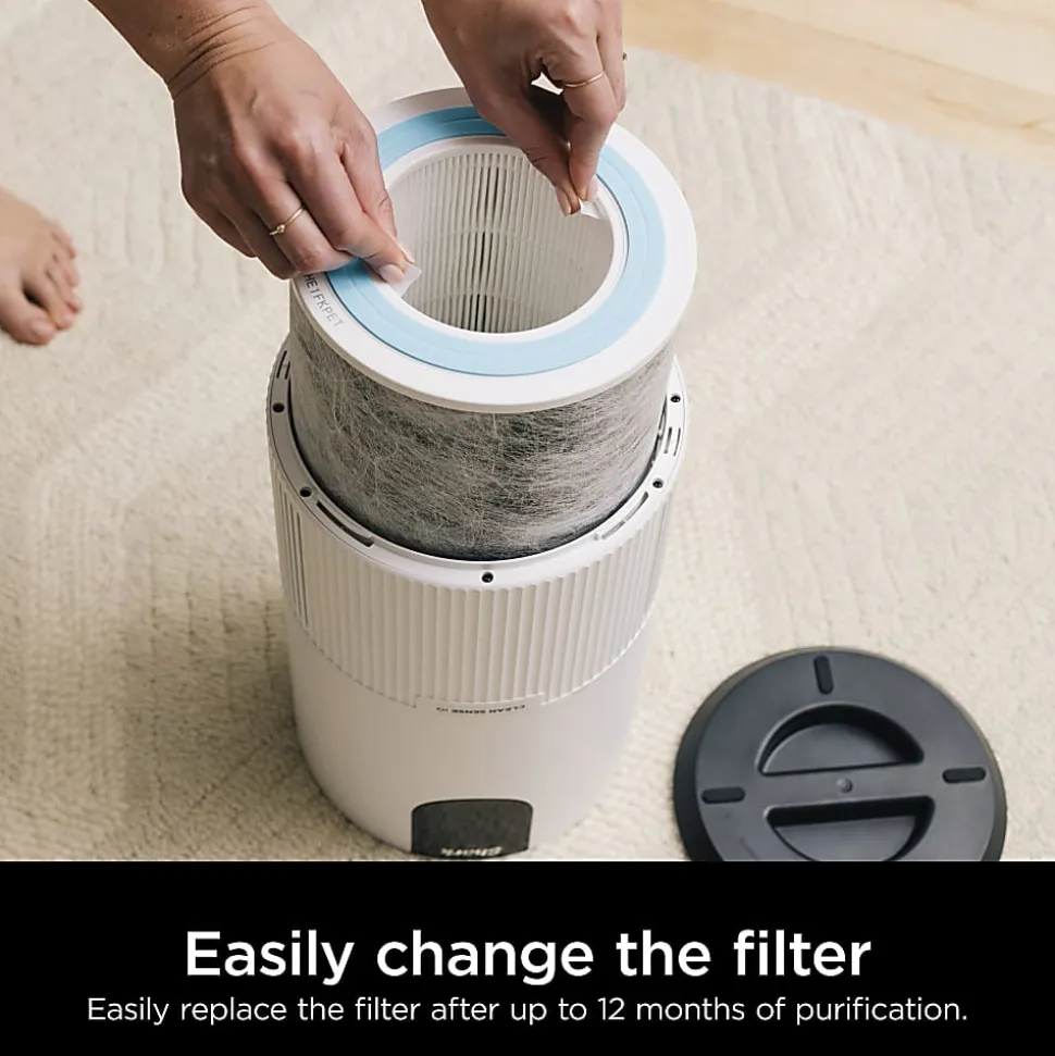 Shark Air Purifier With True HEPA, 500 Sq. Ft., White, Total Qty 1