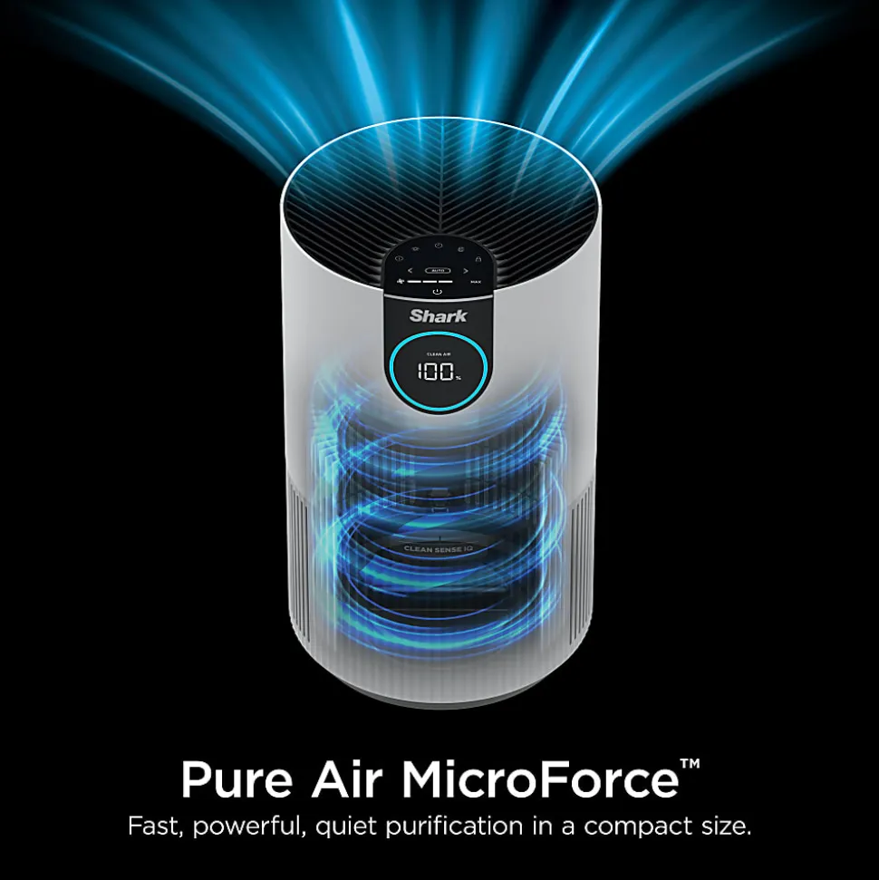 Shark Air Purifier With True HEPA, 500 Sq. Ft., White, Total Qty 1