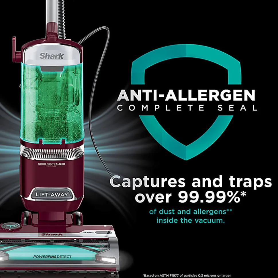 Shark Detect Lift-Away ADV Corded Upright Vacuum, With PowerFins Detect, Self-Cleaning Brushroll, And Odor Neutralizer Technology, Burgundy, LA492