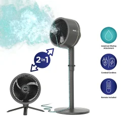Shark FlexBreeze Outdoor & Indoor Fan With InstaCool Misting Attachment, Dark Gray, Total Qty 1