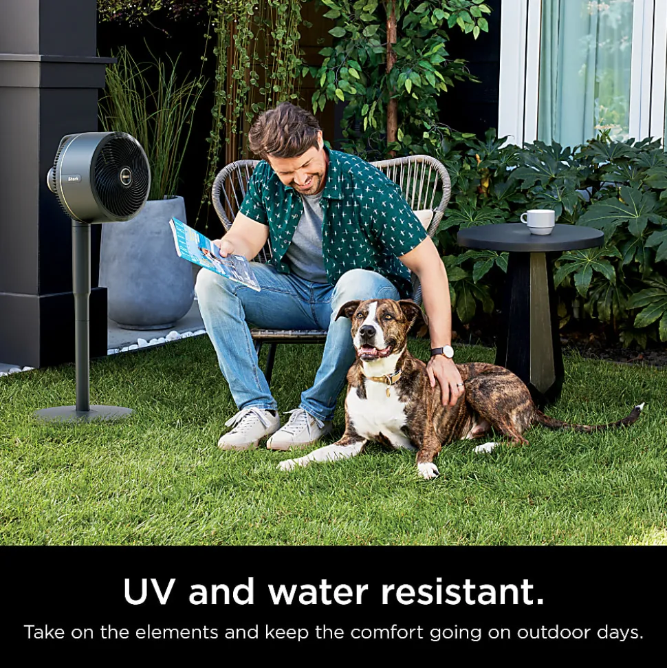 Shark FlexBreeze Outdoor & Indoor Fan With InstaCool Misting Attachment, Dark Gray, Total Qty 1