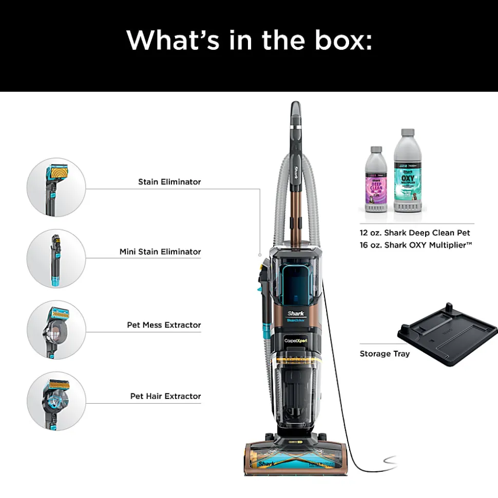Shark Hair Pro Pet Carpet Cleaner With Stain Striker, Aqua, Total Qty 1