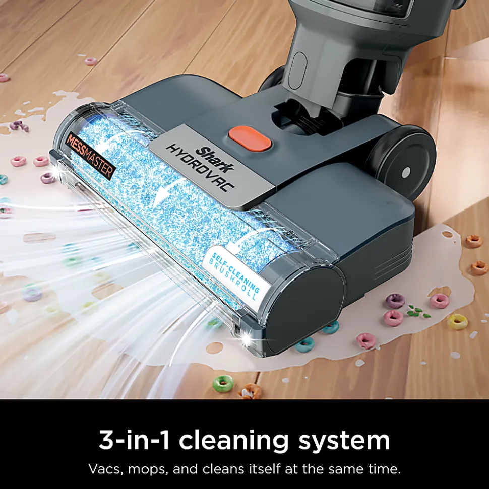 Shark HydroVac MessMaster Corded Heavy-Duty 3-in-1 Vacuum, Mop And Self-Cleaning System, Navy, Total Qty 1