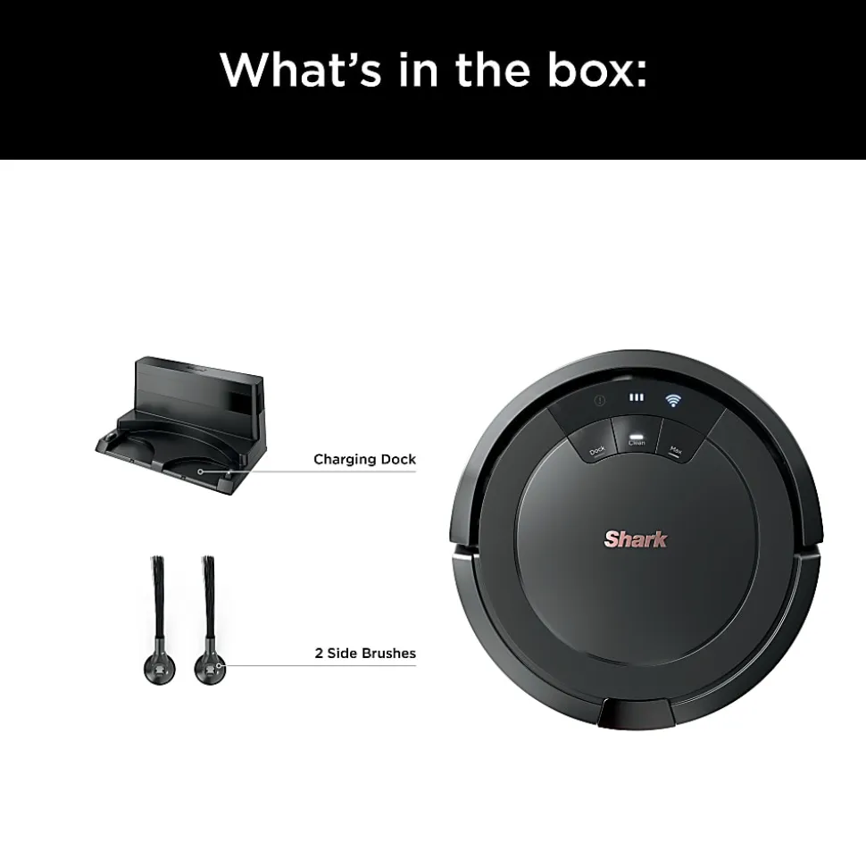 Shark ION Robot Vacuum R75 With Wi-Fi, Gray, Total Qty 1