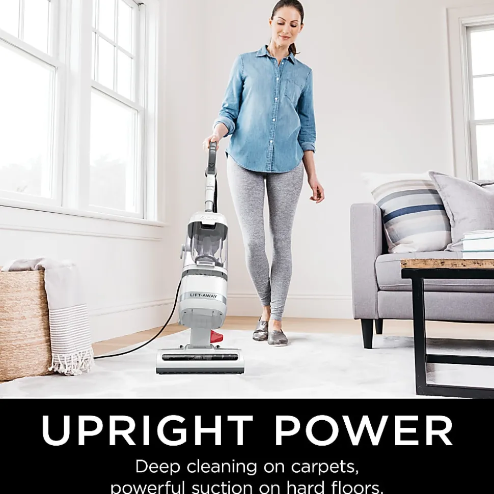 Shark Navigator Lift-Away Refresh Base Model Upright Vacuum, 0.38 Gallons, White, Total Quantity 1