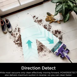 Shark POWERDETECT Corded Stick Vacuum, With DETECT Technology, Self-Cleaning Brushroll And Odor Neutralizer Technology, Eggplant, Total Quantity 1