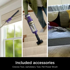 Shark POWERDETECT Corded Stick Vacuum, With DETECT Technology, Self-Cleaning Brushroll And Odor Neutralizer Technology, Eggplant, Total Quantity 1