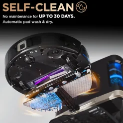 Shark PowerDetect 2-in-1 Robot Vacuum And Mop With NeverTouch Pro Base, Black, Total Qty 1