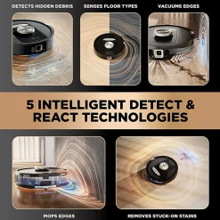 Shark PowerDetect 2-in-1 Robot Vacuum And Mop With NeverTouch Pro Base, Black, Total Qty 1