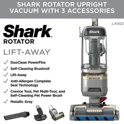 Shark Rotator Lift-Away ADV DuoClean Engage Upright Vacuum Cleaner With Self-Cleaning Brushroll, Gray