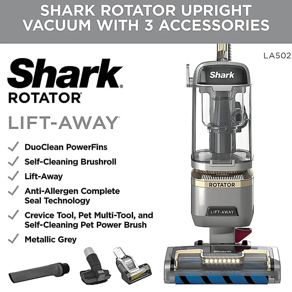 Shark Rotator Lift-Away ADV DuoClean Engage Upright Vacuum Cleaner With Self-Cleaning Brushroll, Gray