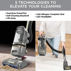 Shark Rotator Lift-Away ADV DuoClean Engage Upright Vacuum Cleaner With Self-Cleaning Brushroll, Gray