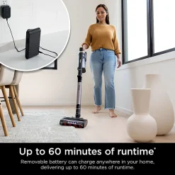 Shark Stratos Cordless Vacuum With Clean Sense IQ And Odor Neutralizer, Ash Purple, Total Qty 1