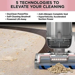 Shark Vertex DuoClean Engage Upright Vacuum With Powered Lift-Away And Self-Cleaning Brush Roll, Silver