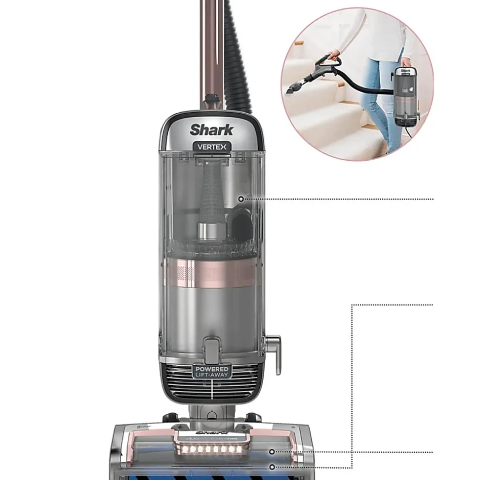 Shark Vertex DuoClean Engage Upright Vacuum With Powered Lift-Away And Self-Cleaning Brush Roll, Silver