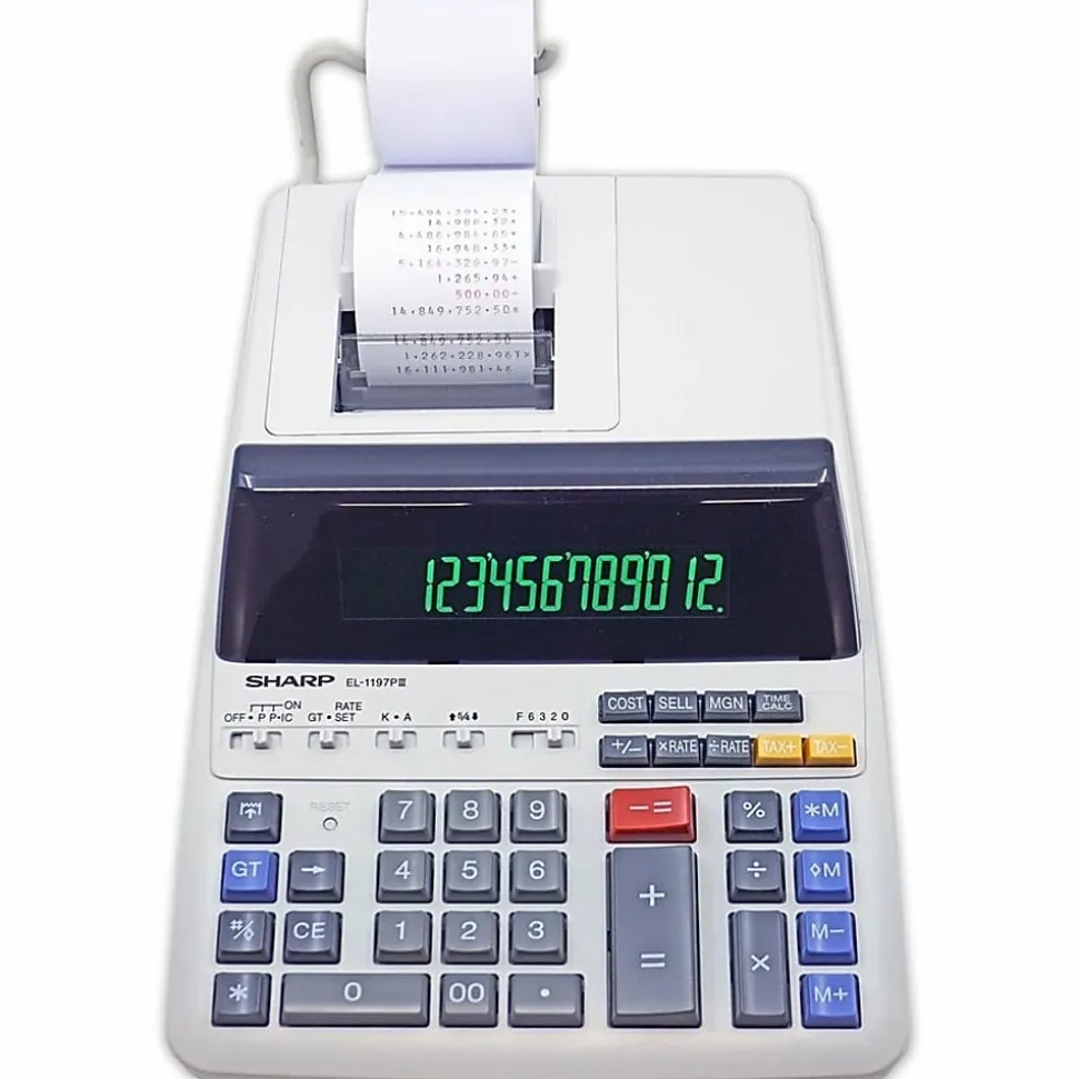 Sharp® EL-1197PIII Desktop Printing Calculator