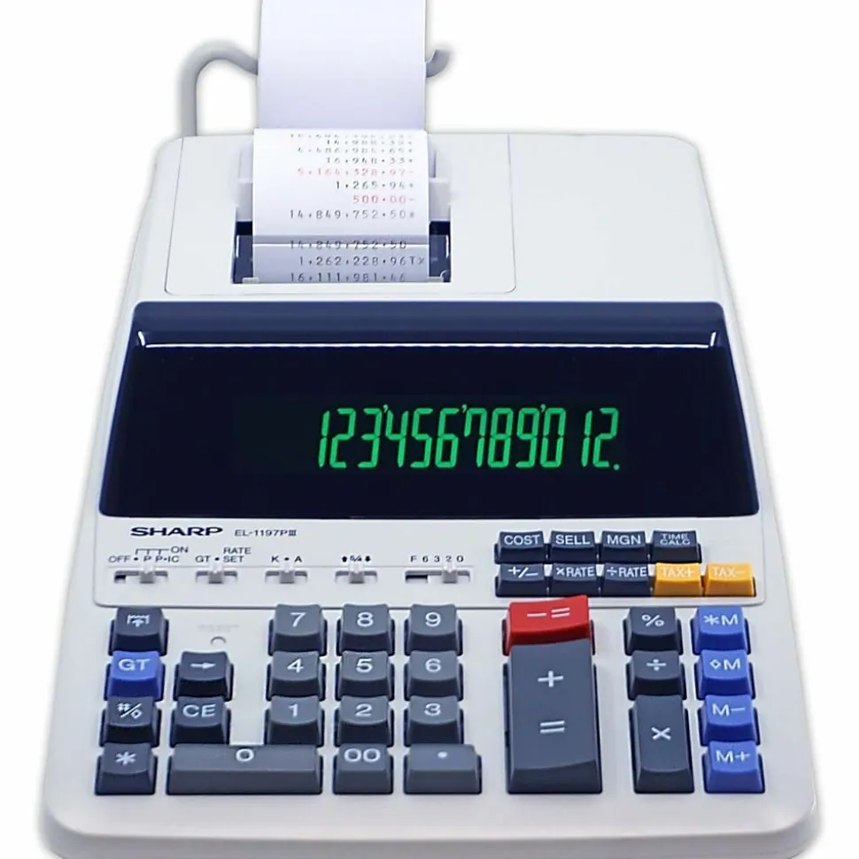 Sharp® EL-1197PIII Desktop Printing Calculator