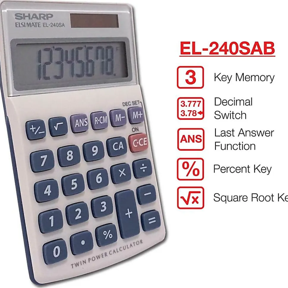 Sharp EL-240SAB Handheld Calculator