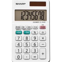 Sharp® EL-244WB 8-digit Professional Pocket Calculator