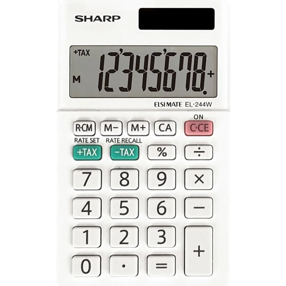 Sharp® EL-244WB 8-digit Professional Pocket Calculator