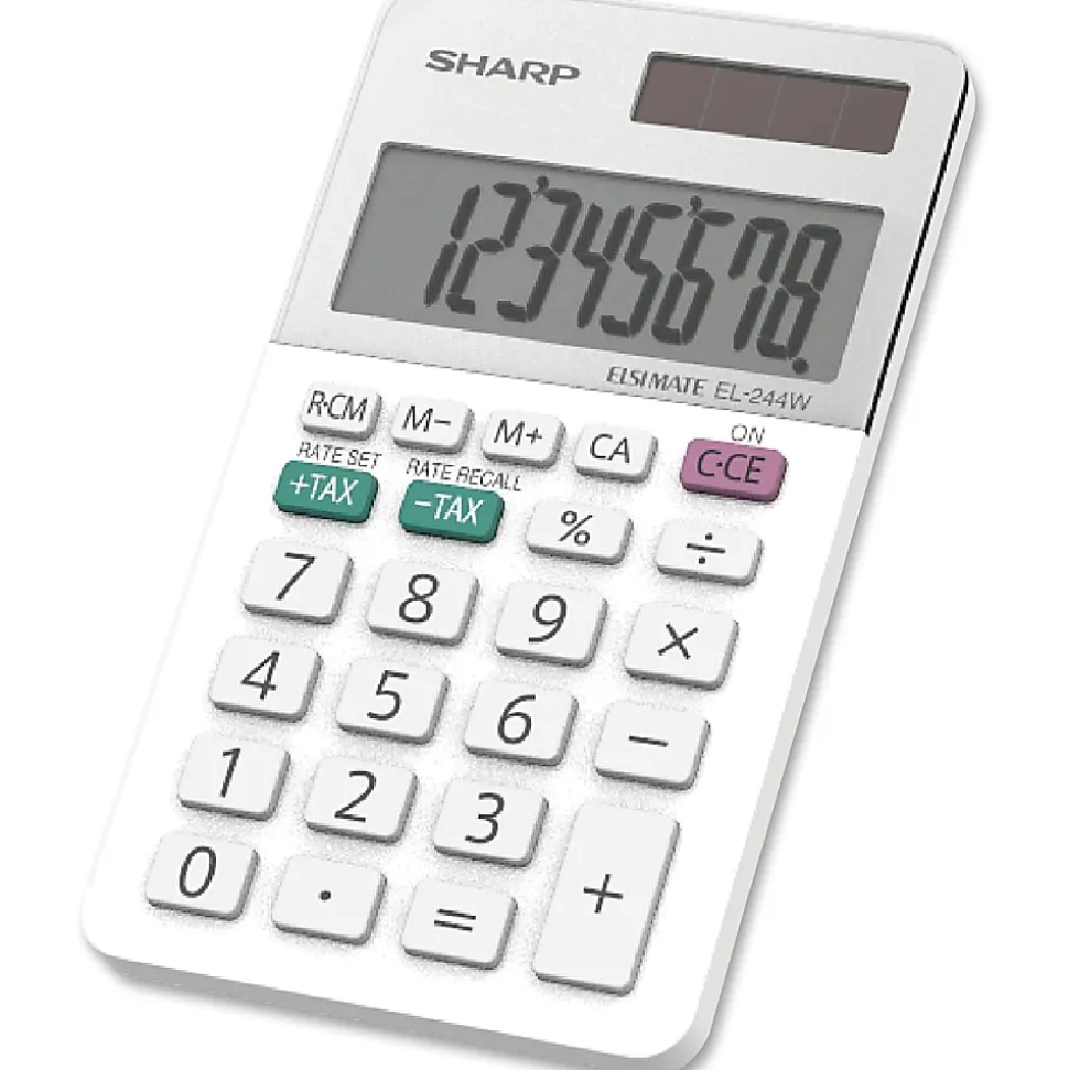 Sharp® EL-244WB 8-digit Professional Pocket Calculator