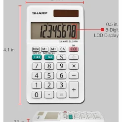 Sharp® EL-244WB 8-digit Professional Pocket Calculator