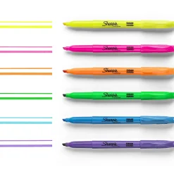 Sharpie® Accent Pocket Highlighters, Chisel Tip, Assorted Barrel Colors, Assorted Ink Colors, Pack Of 24 Highlighters
