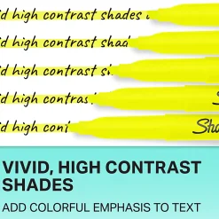 Sharpie® Accent® Pocket Highlighters, Fluorescent Yellow, Box Of 12