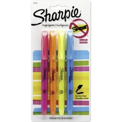 Sharpie® Accent® Pocket Highlighters, Assorted, Pack Of 4