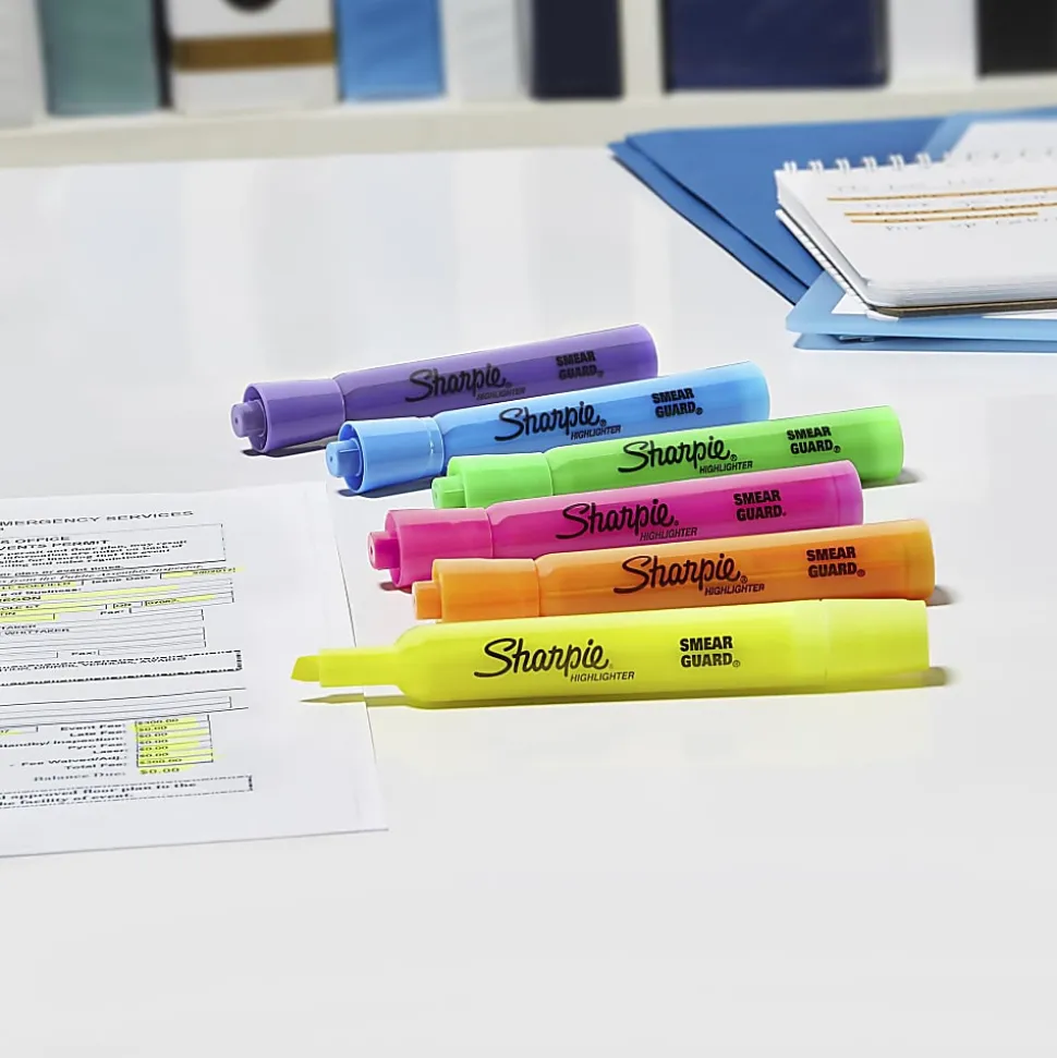 Sharpie® Accent® Tank Highlighters, Fluorescent Yellow, Pack Of 36