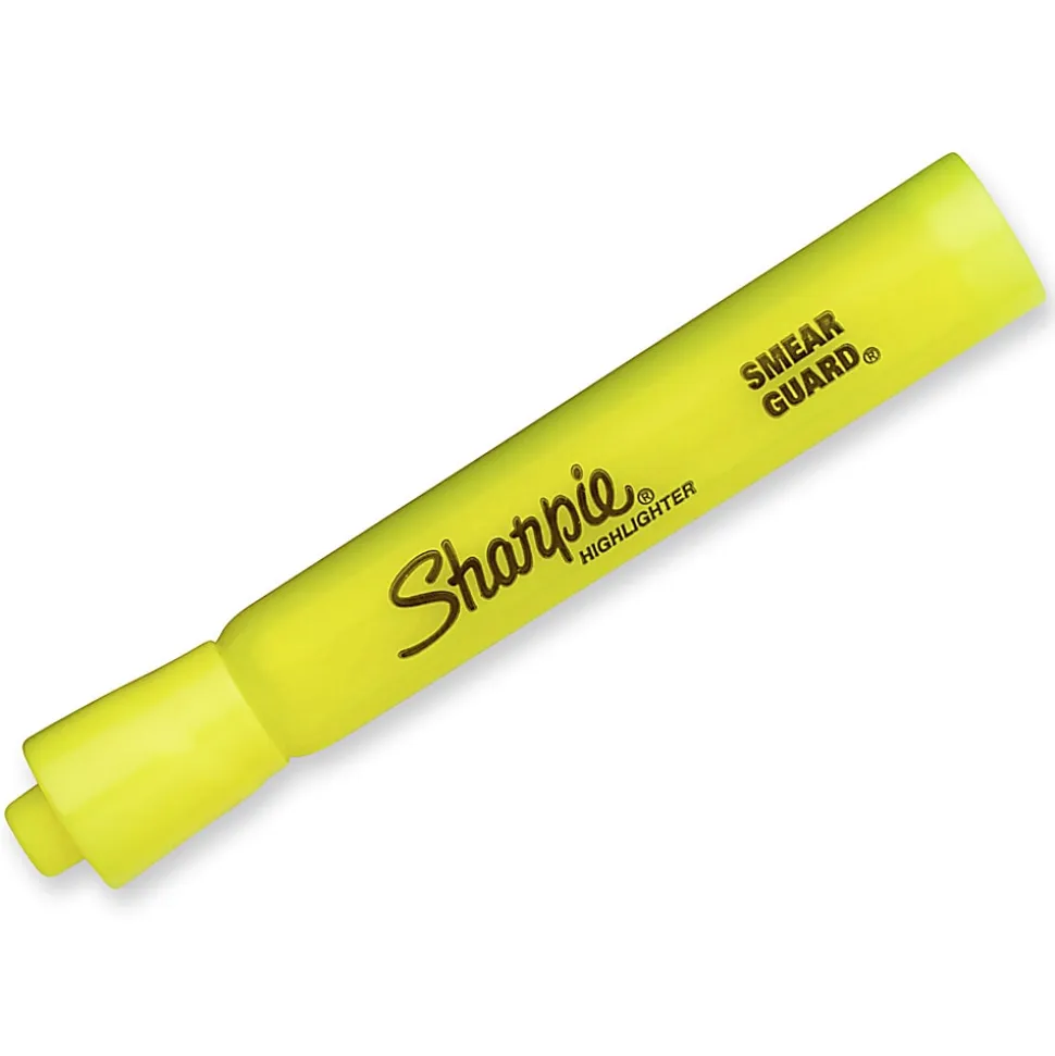 Sharpie® Accent® Tank Highlighters, Fluorescent Yellow, Pack Of 36