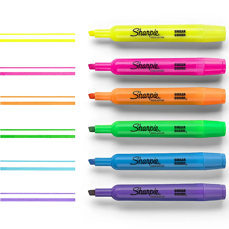 Sharpie® Accent® Tank Highlighters, Fluorescent Yellow, Pack Of 36