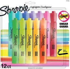 Sharpie® Accent® Tank-Style Highlighters, Chisel Tip, Assorted Colors, Pack Of 12
