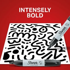 Sharpie® Chisel-Tip Permanent Markers, Red, Pack Of 12