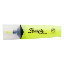 Sharpie Clear View Highlighters, Chisel Tip, Fluorescent Yellow, 3 Pack