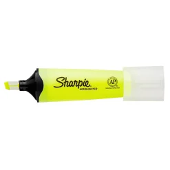 Sharpie Clear View Highlighters, Chisel Tip, Fluorescent Yellow, 3 Pack