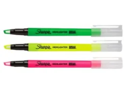 Sharpie® Clear View® Highlighter Stick, Chisel Point, Assorted Colors, Pack Of 3