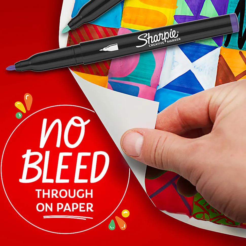 Sharpie Creative Markers, Earth Tones, Water-Based Acrylic Paint Markers, Fine Tip, 5 Count