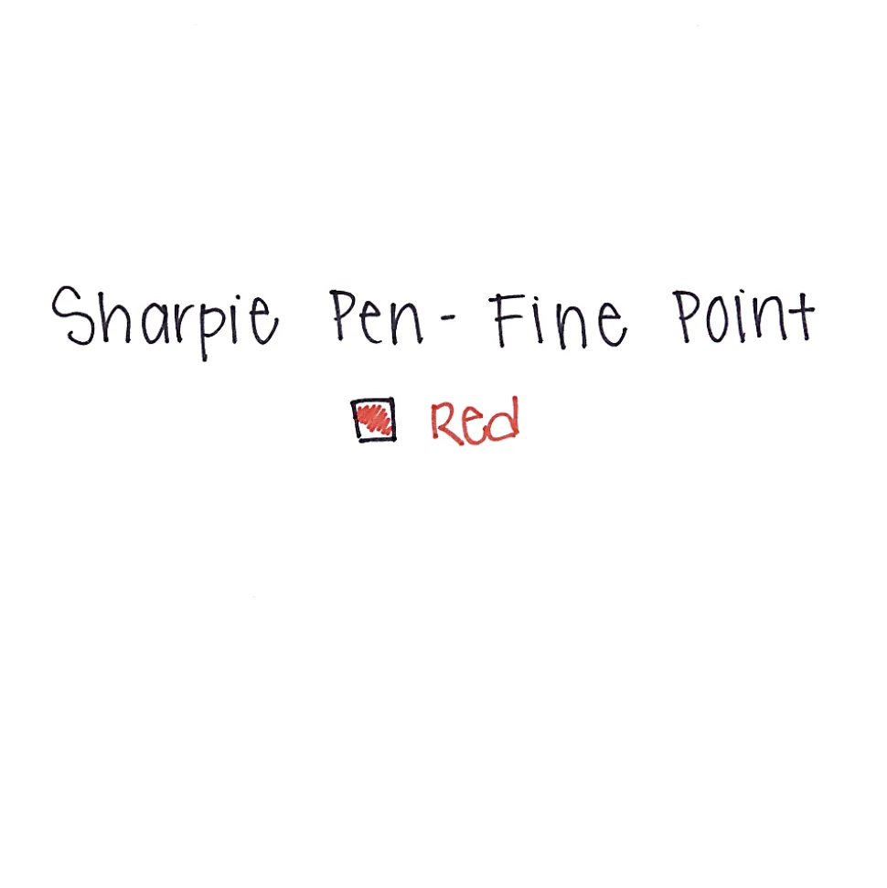 Sharpie® Fine-Point Pens, Fine Point, Black Barrels, Red Ink, Pack Of 12
