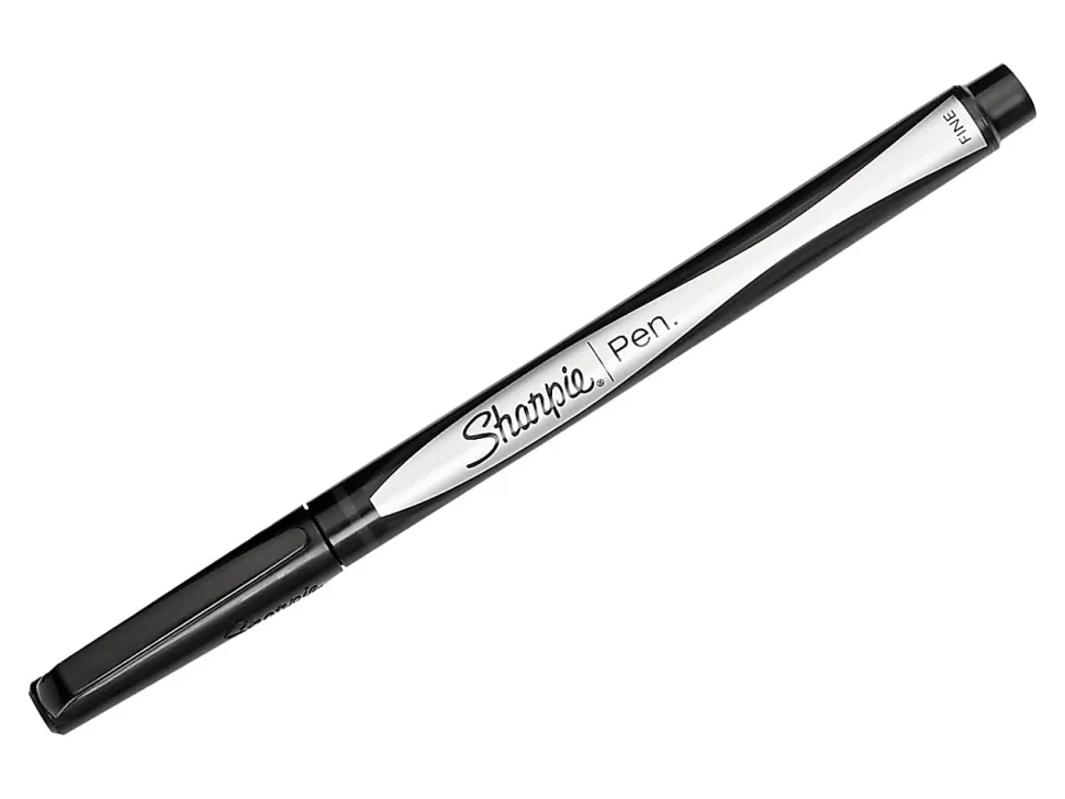 Sharpie® Fine-Point Pens, Fine Point, Black Barrels, Black Ink, Pack Of 12