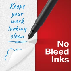 Sharpie® Fine-Point Pens, Fine Point, Black Barrels, Blue Ink, Pack Of 12