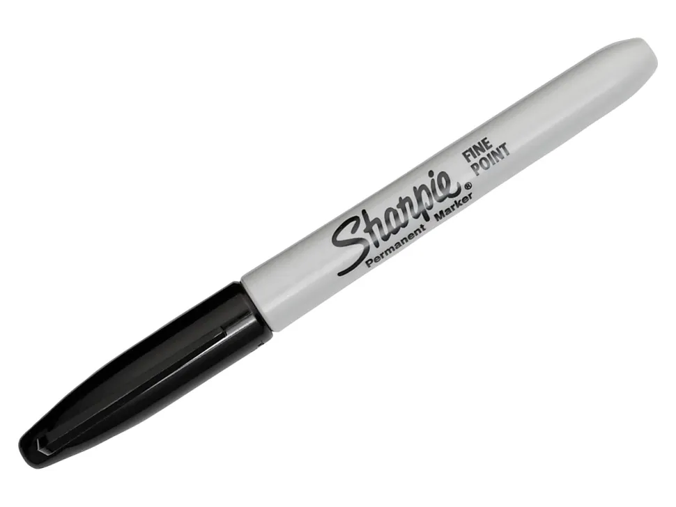 Sharpie® Fine Point Permanent Markers, Gray Barrel, Black Ink, Pack Of 12