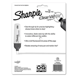 Sharpie Highlighter, Clear View Highlighter with See-Through Chisel Tip, Tank Highlighter, Assorted, 8 Count