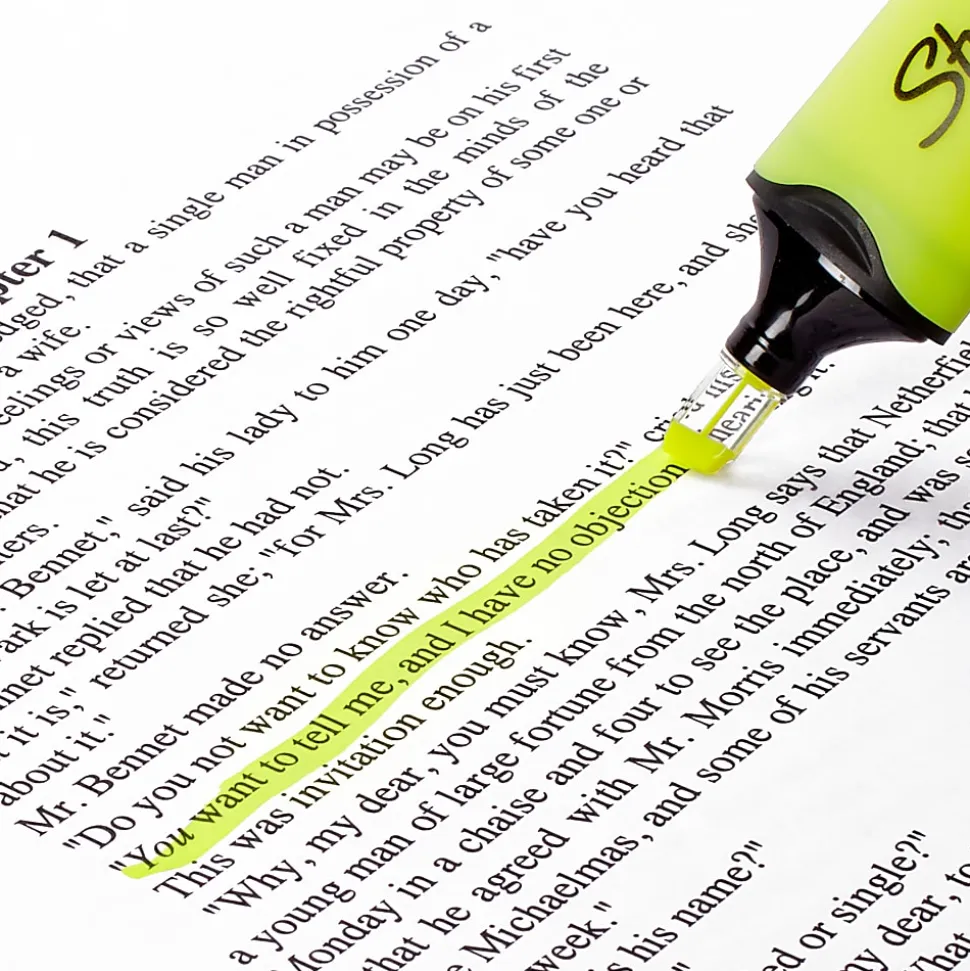 Sharpie Highlighter, Clear View Highlighter with See-Through Chisel Tip, Tank Highlighter, Assorted, 3 Count