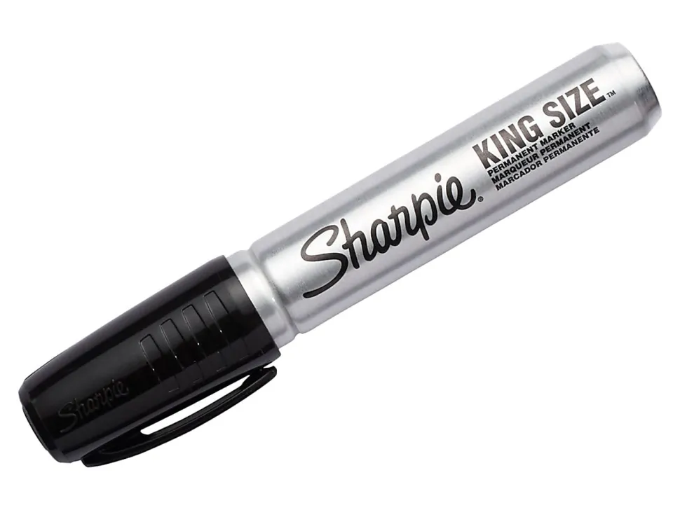 Sharpie® King-Size™ Permanent Markers, Black, Pack Of 12
