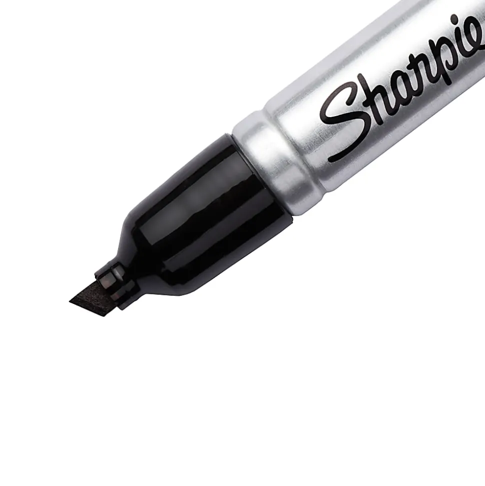Sharpie® King-Size™ Permanent Markers, Black, Pack Of 4