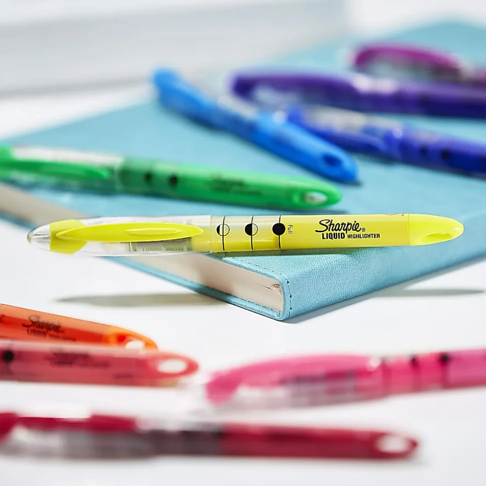 Sharpie® Liquid Highlighter, Chisel Tip Highlighters, Assorted Colors, 5 Count