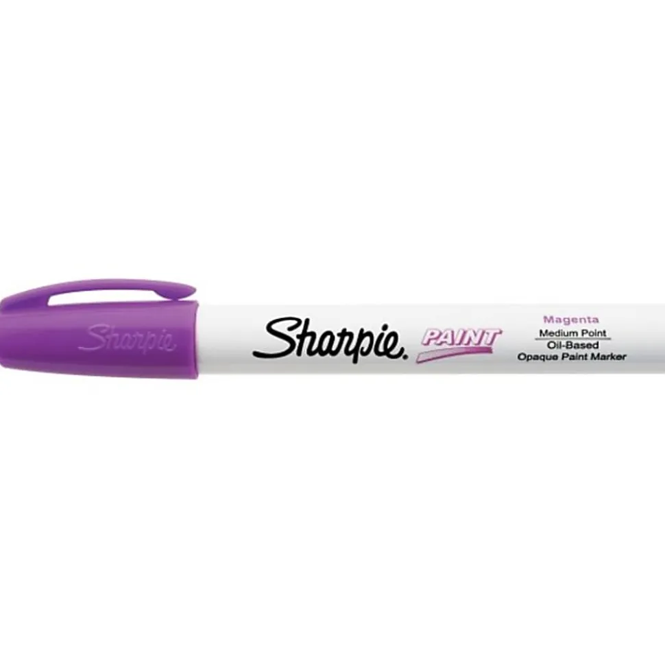 Sharpie Medium Point Oil-Based Paint Marker - Medium Marker Point - Magenta Oil Based Ink - 1 Each