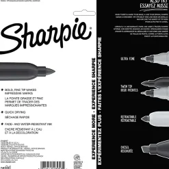Sharpie® Mystic Gems Permanent Markers, Fine Point, White Barrels, Assorted Ink Colors, Set Of 24 Markers