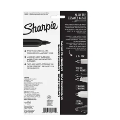 Sharpie® Neon Permanent Markers, Fine Point, Assorted Colors, Pack Of 5